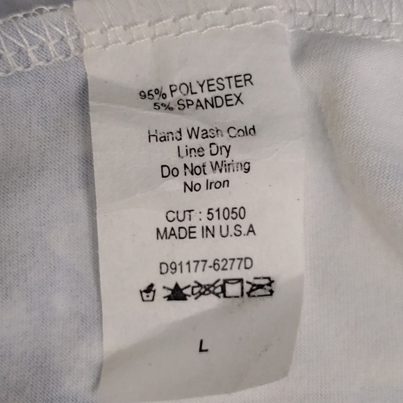 Simply Obsessed Dress Blue White Tie-dyed 3/4 Sleeves V-Neck Stretch Sz L NWT - Picture 10 of 10